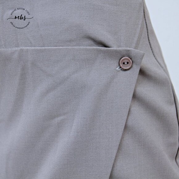 NWT Glamorous Split Wrap Midi Skirt Gray Women S - Picture 6 of 9